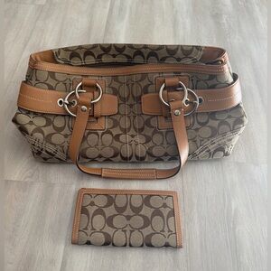 COACH Y2K SHOULDER BAG WITH CHECKBOOK WALLET